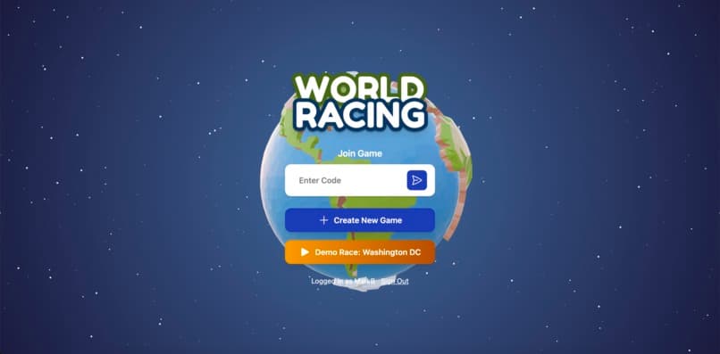 World Racing Screenshot - 3D map view showing racing route through city